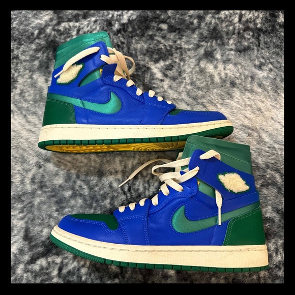 Aleali May x Air Jordan 1 High Zoom Comfort ‘Califia’ Blue Green Sneakers - Picture 3 of 10